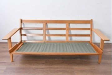 デンマークヴィンテージ　希少!!　GETAMA(ゲタマ)　ILLUMS BOLIGHUS(イルムス・ボリフス)　HAKUHAN MOKUZAI(白半木材)　Hans J. Wegner(ハンス・J・ウェグナー)　GE290　3人掛けソファ　(R-087012)