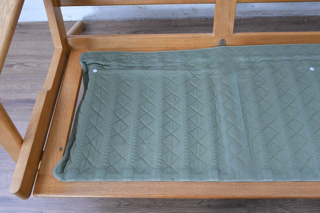 デンマークヴィンテージ　希少!!　GETAMA(ゲタマ)　ILLUMS BOLIGHUS(イルムス・ボリフス)　HAKUHAN MOKUZAI(白半木材)　Hans J. Wegner(ハンス・J・ウェグナー)　GE290　3人掛けソファ　(R-087012)