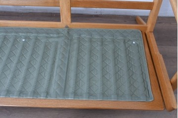 デンマークヴィンテージ　希少!!　GETAMA(ゲタマ)　ILLUMS BOLIGHUS(イルムス・ボリフス)　HAKUHAN MOKUZAI(白半木材)　Hans J. Wegner(ハンス・J・ウェグナー)　GE290　3人掛けソファ　(R-087012)