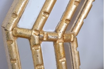 イタリアヴィンテージ　八角形デザインのウォールミラー　(R-087013)