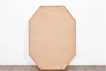 イタリアヴィンテージ　八角形デザインのウォールミラー　(R-087013)