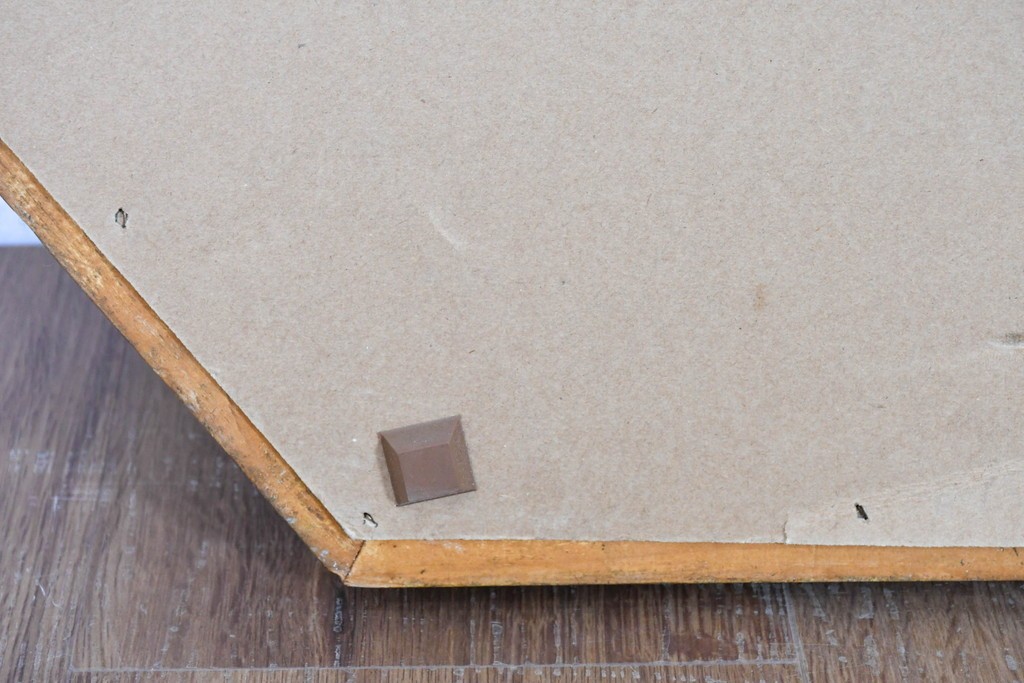 イタリアヴィンテージ　八角形デザインのウォールミラー　(R-087013)