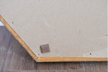 イタリアヴィンテージ　八角形デザインのウォールミラー　(R-087013)