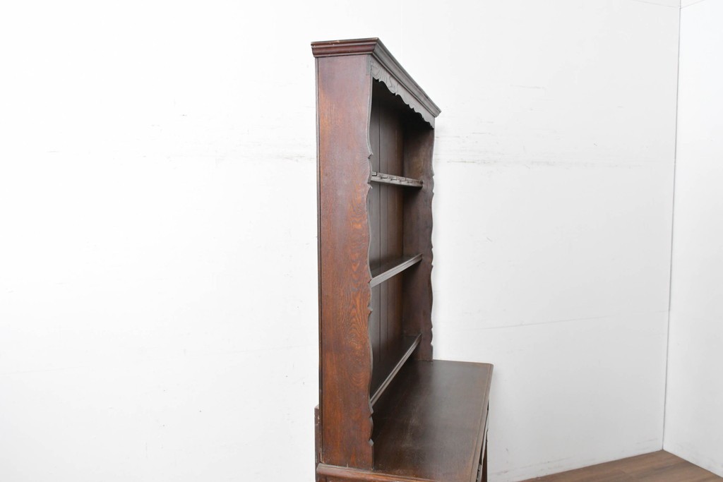 イギリスアンティーク　オーク材　引き出し付きカップボード　(R-087014)