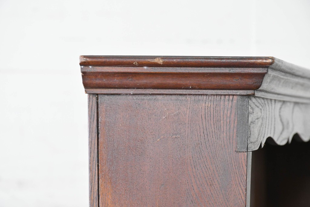 イギリスアンティーク　オーク材　引き出し付きカップボード　(R-087014)