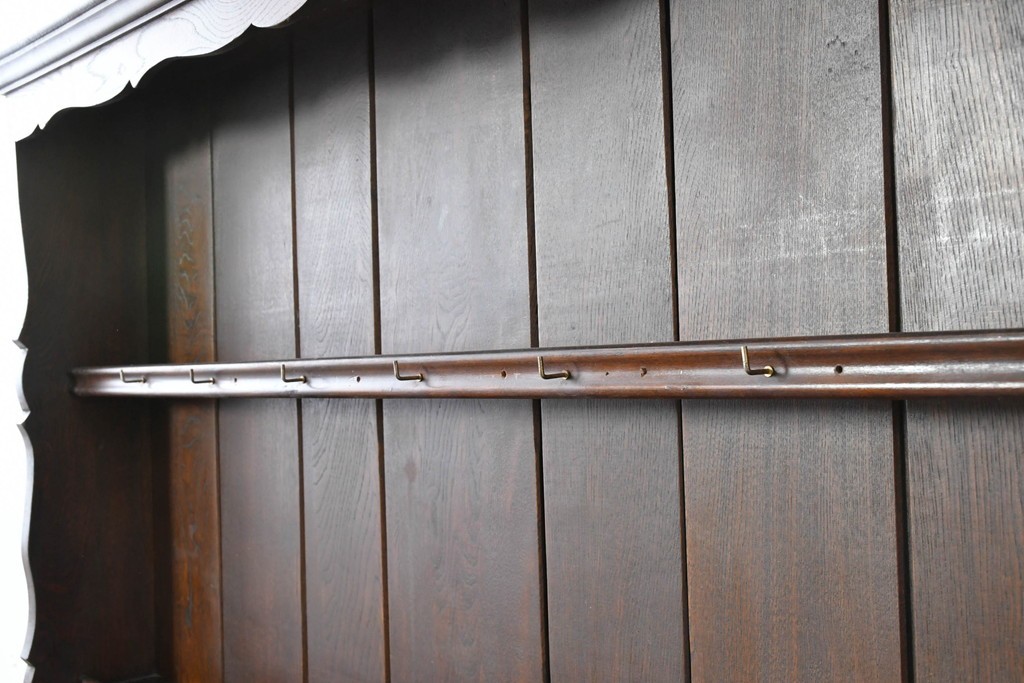 イギリスアンティーク　オーク材　引き出し付きカップボード　(R-087014)