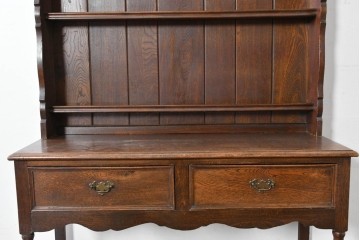 イギリスアンティーク　オーク材　引き出し付きカップボード　(R-087014)