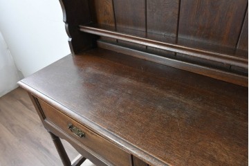 イギリスアンティーク　オーク材　引き出し付きカップボード　(R-087014)