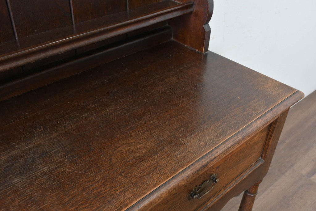 イギリスアンティーク　オーク材　引き出し付きカップボード　(R-087014)