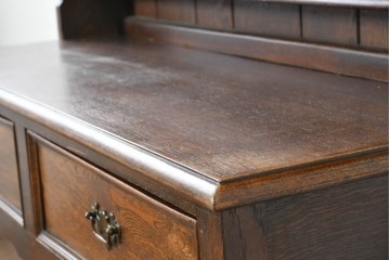 イギリスアンティーク　オーク材　引き出し付きカップボード　(R-087014)