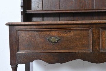 イギリスアンティーク　オーク材　引き出し付きカップボード　(R-087014)