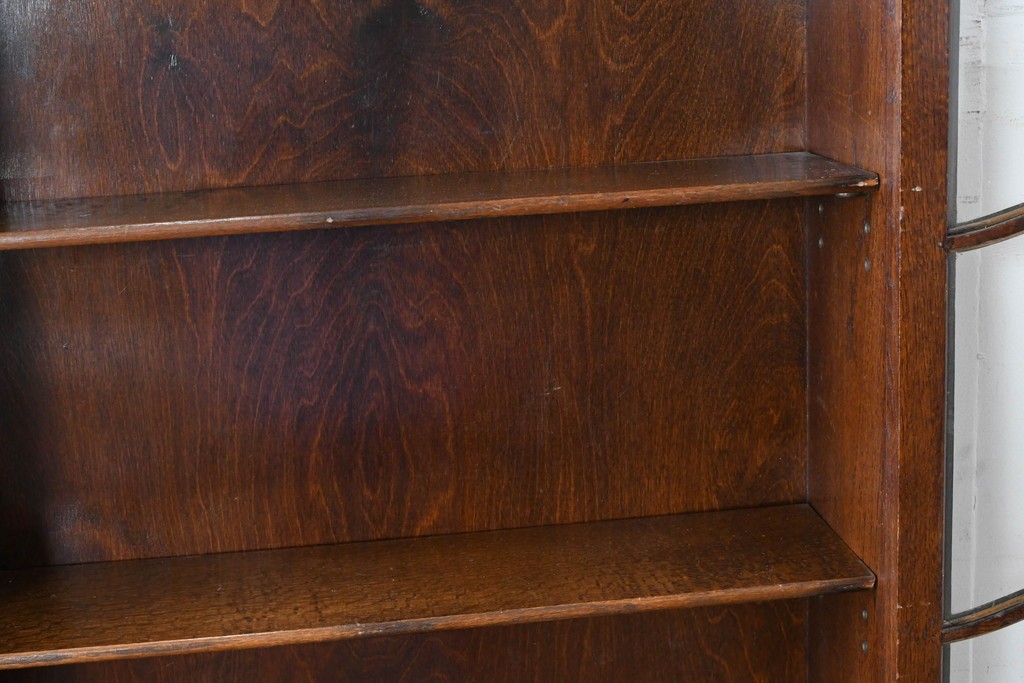 イギリスアンティーク　オーク材　小振りなビューローブックケース　(R-087015)