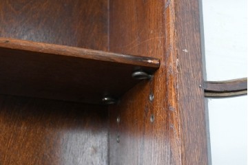 イギリスアンティーク　オーク材　小振りなビューローブックケース　(R-087015)