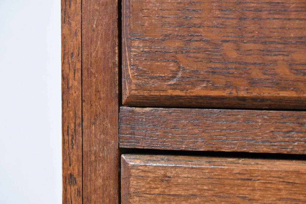 イギリスアンティーク　オーク材　小振りなビューローブックケース　(R-087015)