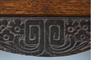 イギリスアンティーク　オーク材　小振りなビューローブックケース　(R-087015)