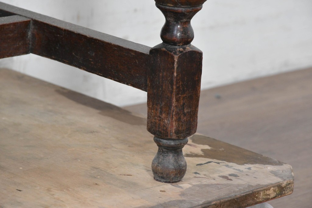 イギリスアンティーク　オーク材　小振りなビューローブックケース　(R-087015)