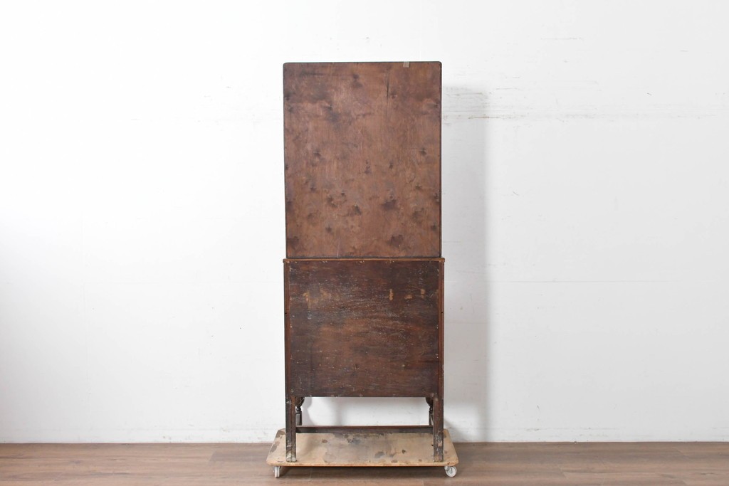 イギリスアンティーク　オーク材　小振りなビューローブックケース　(R-087015)