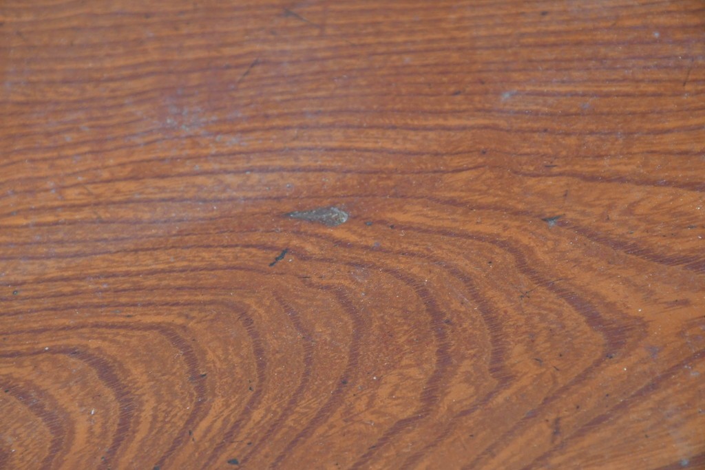 和製ヴィンテージ　両端の力強い柱状の意匠がアクセントの引き出し付き置き床　(R-087017)