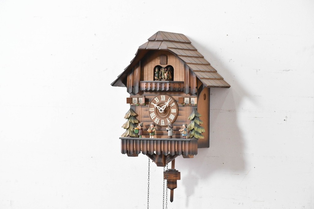 中古　美品　REUGE(リュージュ)　スイス製オルゴール付き　シャレーデザインの鳩時計　(R-087018)