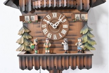 中古　美品　REUGE(リュージュ)　スイス製オルゴール付き　シャレーデザインの鳩時計　(R-087018)