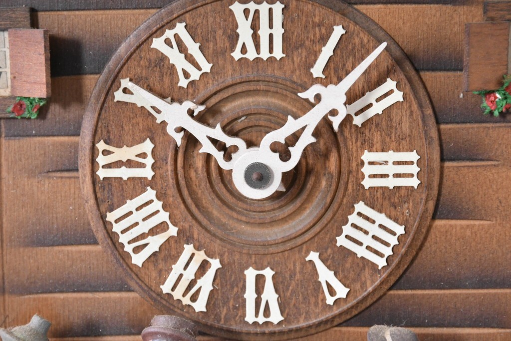 中古　美品　REUGE(リュージュ)　スイス製オルゴール付き　シャレーデザインの鳩時計　(R-087018)