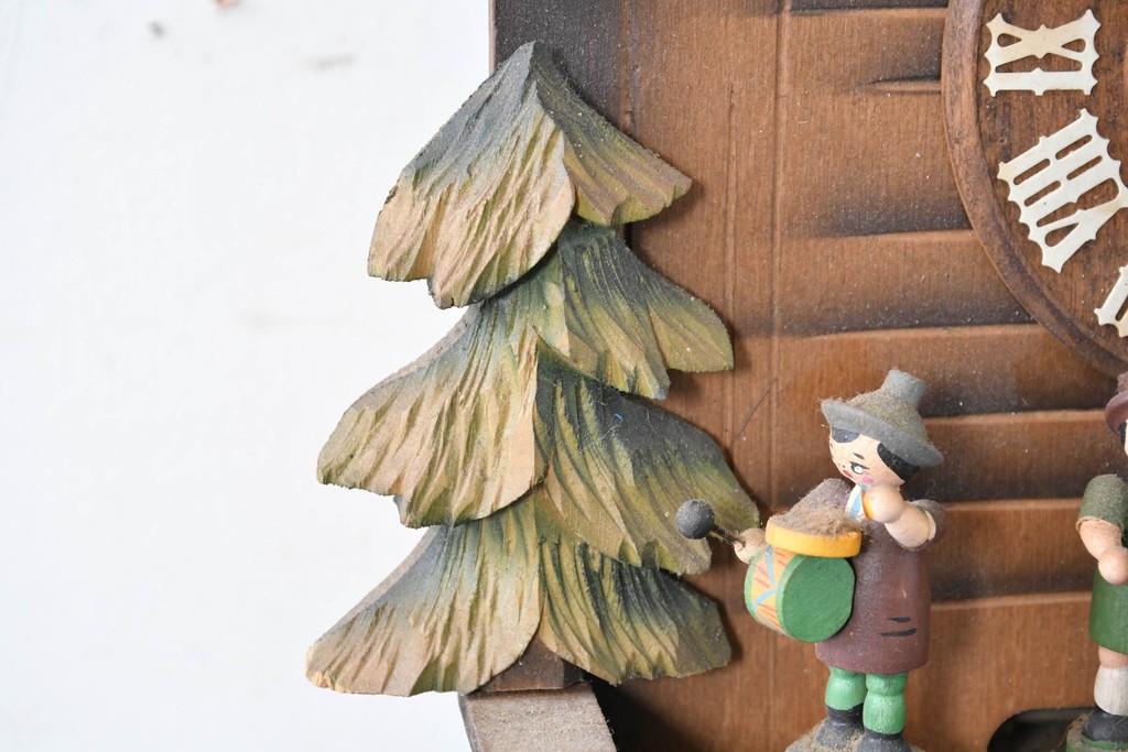 中古　美品　REUGE(リュージュ)　スイス製オルゴール付き　シャレーデザインの鳩時計　(R-087018)