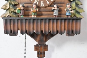 中古　美品　REUGE(リュージュ)　スイス製オルゴール付き　シャレーデザインの鳩時計　(R-087018)