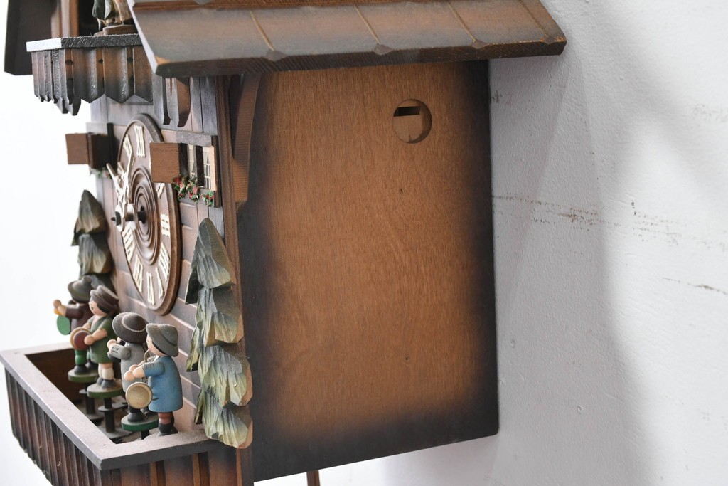 中古　美品　REUGE(リュージュ)　スイス製オルゴール付き　シャレーデザインの鳩時計　(R-087018)