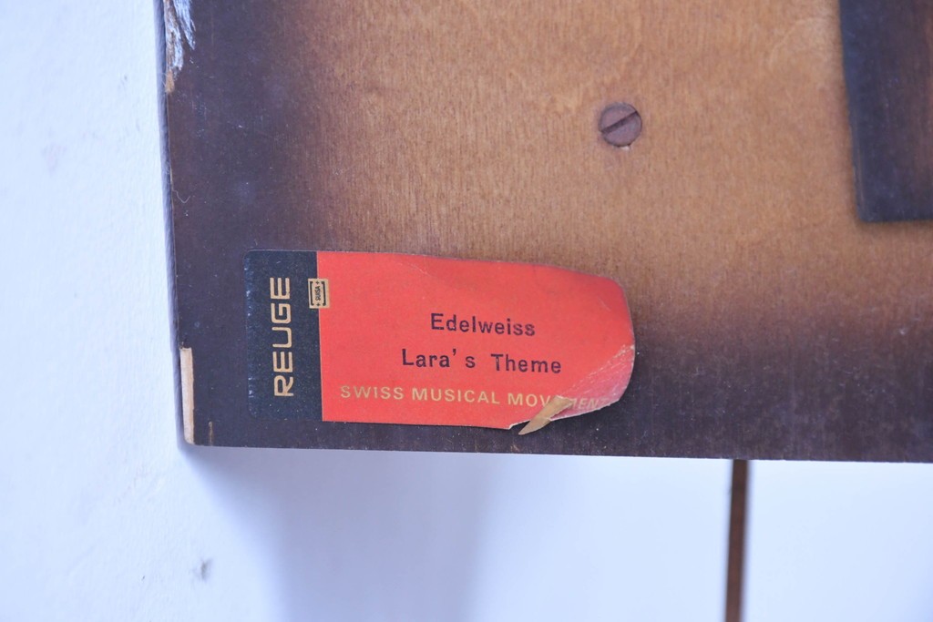 中古　美品　REUGE(リュージュ)　スイス製オルゴール付き　シャレーデザインの鳩時計　(R-087018)