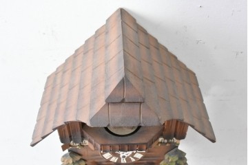 中古　美品　REUGE(リュージュ)　スイス製オルゴール付き　シャレーデザインの鳩時計　(R-087018)