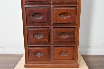 和製ヴィンテージ　花梨(カリン)材　引き出し12杯のサイドチェスト　(R-087019)