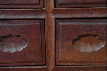 和製ヴィンテージ　花梨(カリン)材　引き出し12杯のサイドチェスト　(R-087019)