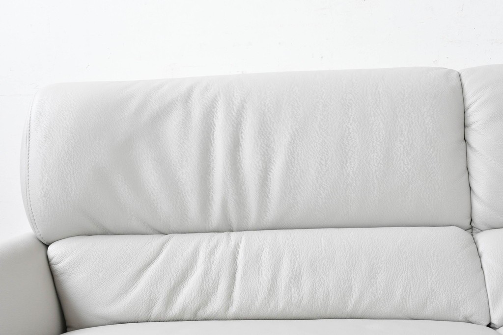 中古　IDC大塚家具取り扱い　himolla(ヒモラ)　ハーゲン　model.9805　総革張りの3人掛けソファ　定価約49万円　(R-087020)