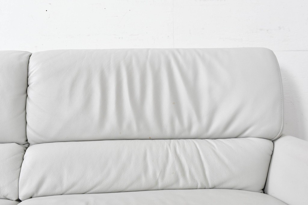 中古　IDC大塚家具取り扱い　himolla(ヒモラ)　ハーゲン　model.9805　総革張りの3人掛けソファ　定価約49万円　(R-087020)