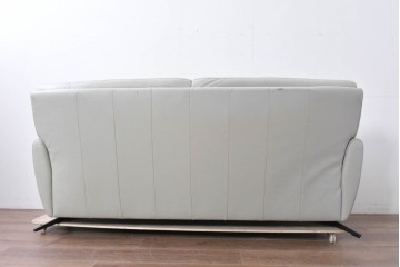 中古　IDC大塚家具取り扱い　himolla(ヒモラ)　ハーゲン　model.9805　総革張りの3人掛けソファ　定価約49万円　(R-087020)