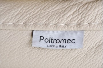 中古　Poltromec(ポルトロメック)社　ジェミニシリーズ　レザー(本革)　包み込まれる座り心地の1人掛けソファ　定価約30万円　(R-087022)