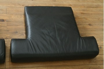 中古　美品　天童木工　T-7230WB-BL　最高級ラインのイージーチェア2脚セット　定価(2脚合計)約200万円　(R-087023)
