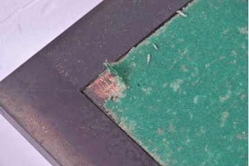 和製アンティーク　薄型引き出しが並ぶレコードケース　(R-087025)