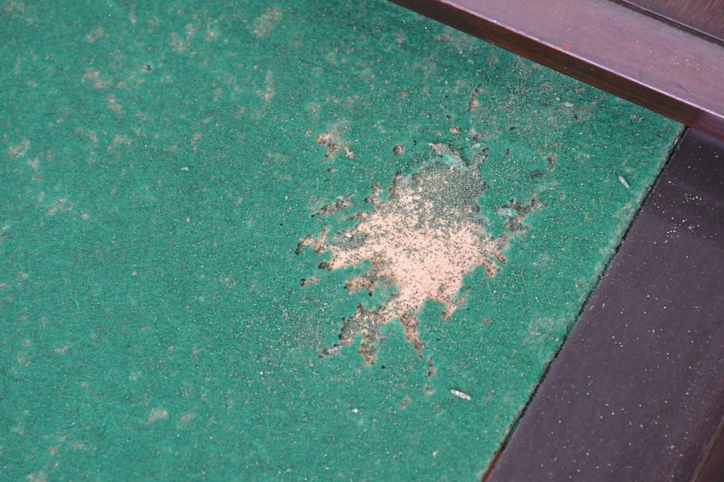 和製アンティーク　薄型引き出しが並ぶレコードケース　(R-087025)