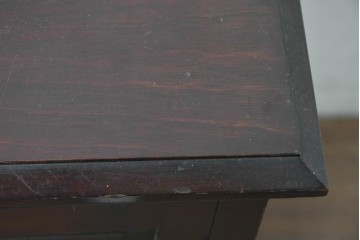 和製アンティーク　薄型引き出しが並ぶレコードケース　(R-087025)