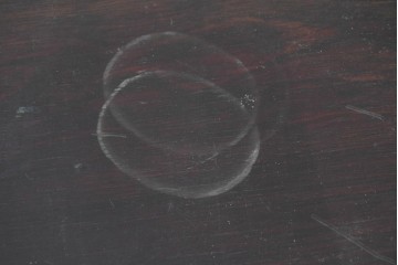 和製アンティーク　薄型引き出しが並ぶレコードケース　(R-087025)