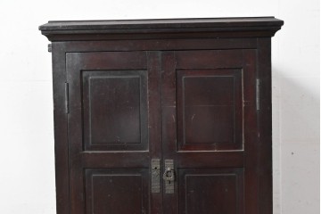 和製アンティーク　薄型引き出しが並ぶレコードケース　(R-087025)