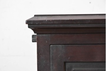 和製アンティーク　薄型引き出しが並ぶレコードケース　(R-087025)