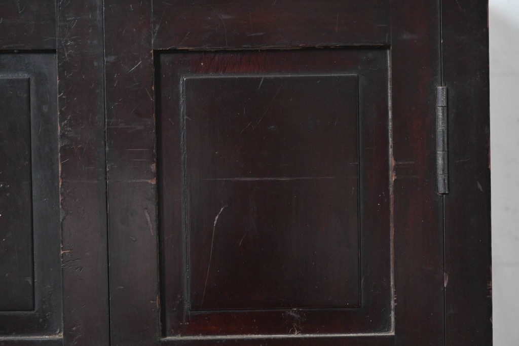 和製アンティーク　薄型引き出しが並ぶレコードケース　(R-087025)