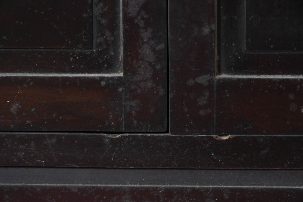 和製アンティーク　薄型引き出しが並ぶレコードケース　(R-087025)