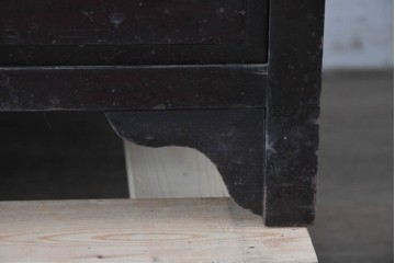 和製アンティーク　薄型引き出しが並ぶレコードケース　(R-087025)