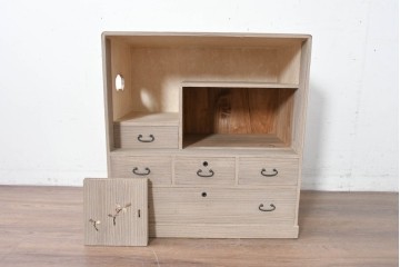 和製ヴィンテージ　総桐材　木象嵌入りの小箪笥　(R-087026)