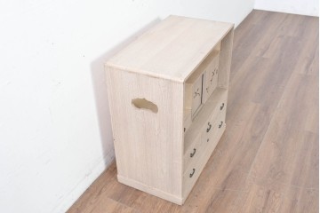 和製ヴィンテージ　総桐材　木象嵌入りの小箪笥　(R-087026)