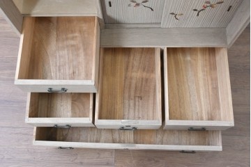 和製ヴィンテージ　総桐材　木象嵌入りの小箪笥　(R-087026)