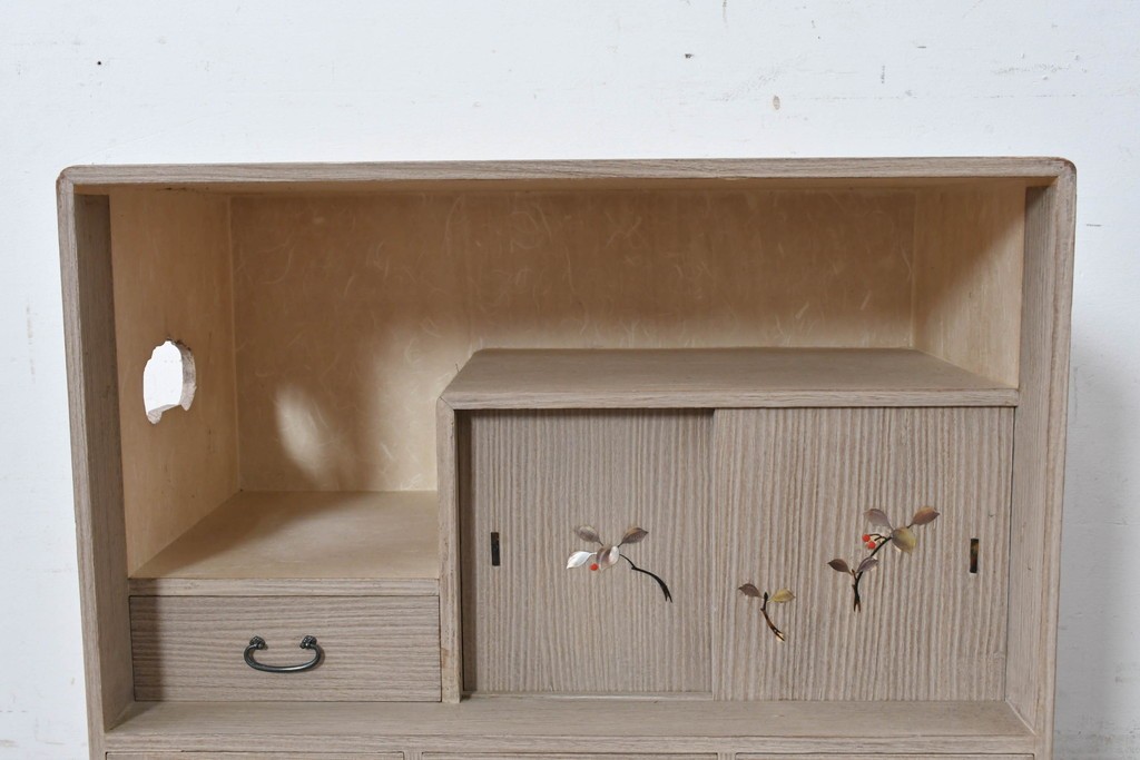 和製ヴィンテージ　総桐材　木象嵌入りの小箪笥　(R-087026)